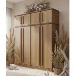 Roupeiro Vitoria 04 Portas - 2,00 x 55 x 2,30 - Madeira Maciça - Móveis de Gramado