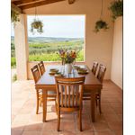 Sala de Jantar Alpes Mesa Retangular - (08 Cadeiras) - Madeira Maciça - Móveis de Gramado