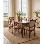 Sala de Jantar Jaquirana Mesa Retangular - (08 Cadeiras) - Madeira Maciça - Móveis de Gramado