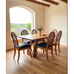 Sala de Jantar Lages Mesa Retangular - (06 Cadeiras) - Madeira Maciça - Móveis de Gramado