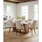 Sala de Jantar Venâncio Mesa Retangular - (06 Cadeiras) - Madeira Maciça - Móveis de Gramado