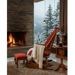 Cadeira de Balanço Com Puff de Descanso 1,18 x 64 x 50 - Madeira Maciça - Móveis de Gramado