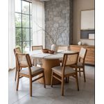 Sala de Jantar Mesa Redonda Albatroz - Madeira Maciça - Móveis de Gramado