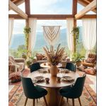 Sala de Jantar Mesa Redonda Tramandaí - Madeira Maciça - Móveis de Gramado