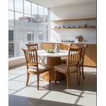 Sala de Jantar Mesa Redonda Berlim - Madeira Maciça - Móveis de Gramado