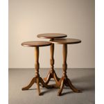 Conjunto de Mesas Laterais Farroupilha - Madeira Maciça - Móveis de Gramado