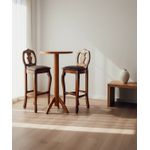 Banqueta Com Mesa Bistrô Trevo - Madeira Maciça - Móveis de Gramado