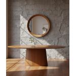 Mesa Oval Jaquirana - (Largura da Mesa 100cm) - Maciça - Móveis de Gramado