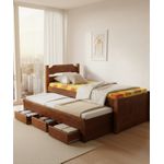 Bicama Com Gavetas Travessão - Madeira Maciça - Móveis de Gramado