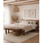 Cama - (Cabeceira Baixa 1,00 de Altura) - Madeira Maciça - Móveis de Gramado