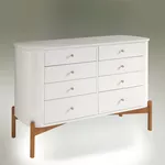 Cômoda Aurora 8 Gavetas 1,29 x 41 x 90 - Móveis 3D