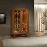 Cristaleira Tulipa 93 x 39 x 1,66 - 02 Portas Com Led - Móveis 3D