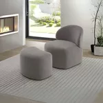 Poltrona Com Puff Living Serena 59 x 71 x 70 - Móveis 3D