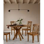 Conjunto de Mesa Cathedran 1,00 x 1,00 - (04 Cadeiras) - Madeira Maciça - Móveis de Gramado