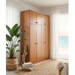 Roupeiro Trevo 2,00 x 50 x 2,30 - Madeira Maciça - Móveis de Gramado