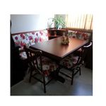 Conjunto Banco De Canto Alemão 1,30 x 1,30 (02 Cadeiras) (Mesa 90 x 90) - Móveis de Gramado