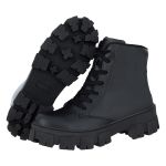 Coturno Feminino Cano Médio Crshoes preto fosco