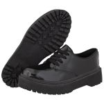 Oxford Feminino Salto Baixo Crshoes Verniz Preto 