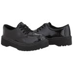 Oxford Feminino Salto Baixo Crshoes Verniz Preto 