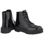 Coturno Feminino Cano Baixo Crshoes Verniz Preto 