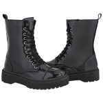 Coturno Feminino Cano Médio Crshoes Verniz Preto Com Ziper 