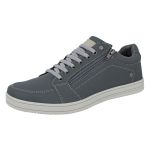 Sapatenis Masculino Casual CRshoes Couro Grafite