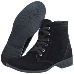 Coturno Feminino Preto Camurça CRshoes 