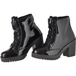 Coturno feminino tratorado CRshoes verniz preto
