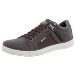 Sapatenis masculino casual CRshoes com ziper lateral Café