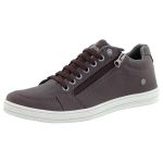 Sapatenis masculino casual CRshoes com ziper cafe