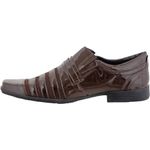 Sapato masculino social CRshoes verniz cafe com brinde carteira