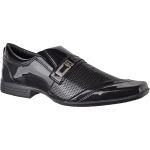 Sapato masculino social CRshoes verniz preto com brinde carteira