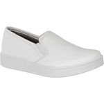 Tênis casual Elástico Feminino Branco Fosco