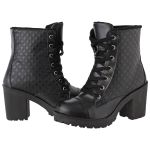 Coturno feminino tratorado CRShoes 2019 matelasse Preto