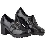 Oxford feminino tratorado CRshoes verniz preto