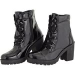 Coturno feminino tratorado CRshoes verniz Preto