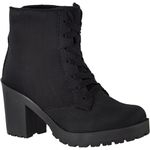 Coturno feminino tratorado CRshoes preto Camurça
