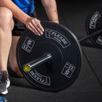 Barra Olímpica Oficial Crossfit,lpo 2.0m 15kg + Presilhas Flexbe Fitness