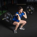 Kit com 1 Barra Feminina + presilhas + 2 anilhas de 5kg + 2 anilhas de 10kg Flexbe Fitness