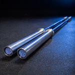 Kit com 1 Barra Masculina com as presilhas + 2 anilhas de 5kg + 2 anilhas de 10kg Flexbe Fitness