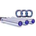 Trio De Barras Olímpica Crossfit Lpo 2,20m 20kg + Presilhas Flexfit Franca