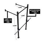 Rack 9 Módulos Preto 2,4M Flexfit Franca