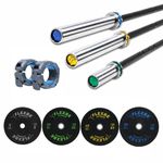 Kit Completo Crossfit LPO 3 Barras Olímpicas Oficial + 300kg Anilhas Bumper Flexbe Fitness