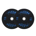 Kit Anilha Olímpica Bumper Crossfit 500kg (16x5+14x10+8x15+8x20) Flexbe Fitness