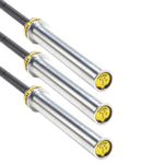 Trio Barras Olímpica Crossfit,lpo 2.0m 15kg Oficial Feminina Flexbe Fitness