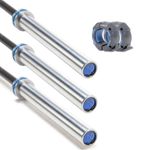 Trio De Barras Olímpica Crossfit Lpo 2,20m 20kg + Presilhas Flexbe Fitness