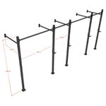 Rack 4 Módulos Preto 2,4M Flexfit Franca