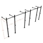 Rack 5 Módulos Preto 2,4M Flexfit Franca