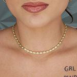 Choker com Corrente de Mini Pérolas Folheado em Ouro 18k