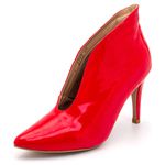 Sapato Feminino Ankle Boot 1757 Napa Verniz Vermelha